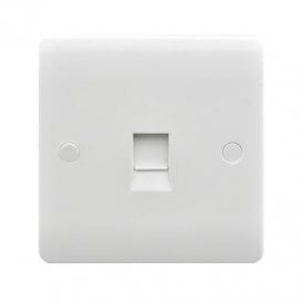 Envirolight Verve 1 Gang RJ45 CAT5E Ethernet Socket Outlet - White