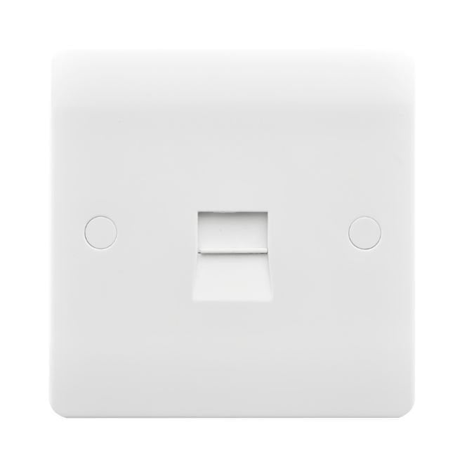 Envirolight Lighting Envirolight Verve 1 Gang Telephone Master Socket - White