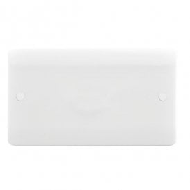 Envirolight Verve Double Blank Plate - White