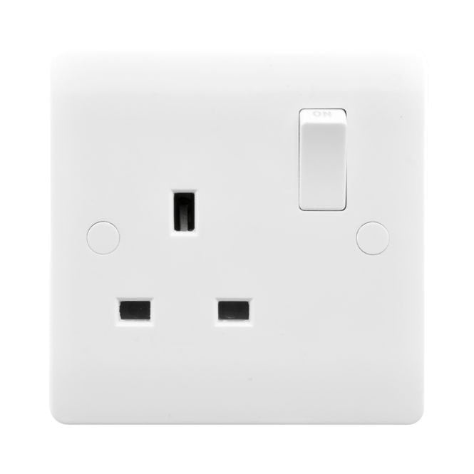 Envirolight Lighting Envirolight Verve Single UK Socket - White