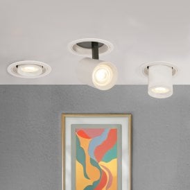 Pull Down Adjustable Downlight - White