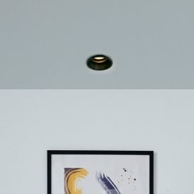 Slim Trim Fire Rated Adjustable Downlight - Sand Black