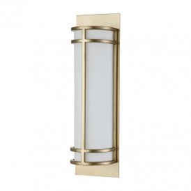 Feiss Fusion 2 Light Flush Wall Fitting In Natural Brass