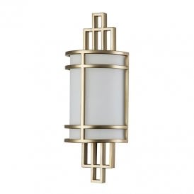 Feiss Fusion Single Light Flush Wall Fitting In Natural Brass
