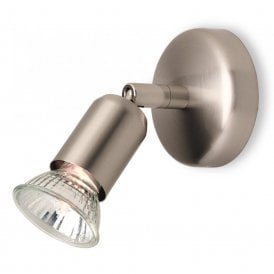 7001BS Runner Single Spotlight Fitting in Brushed Steel Finish