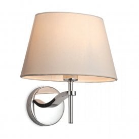 8369CR Princess Single Light Stainless Steel Wall Fitting with Cream Shade