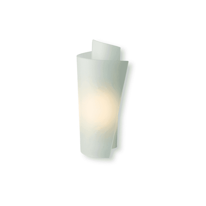 Firstlight WL223SS Vetro Single Light Wall Fitting In Satin Steel Finish With Acid Glass Shade