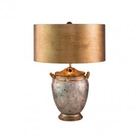 Flambeau Jackson Single Light Table Lamp In Antique Silver Finish