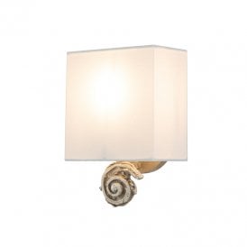 Flambeau Swirl Single Light Wall Fitting In White Finish