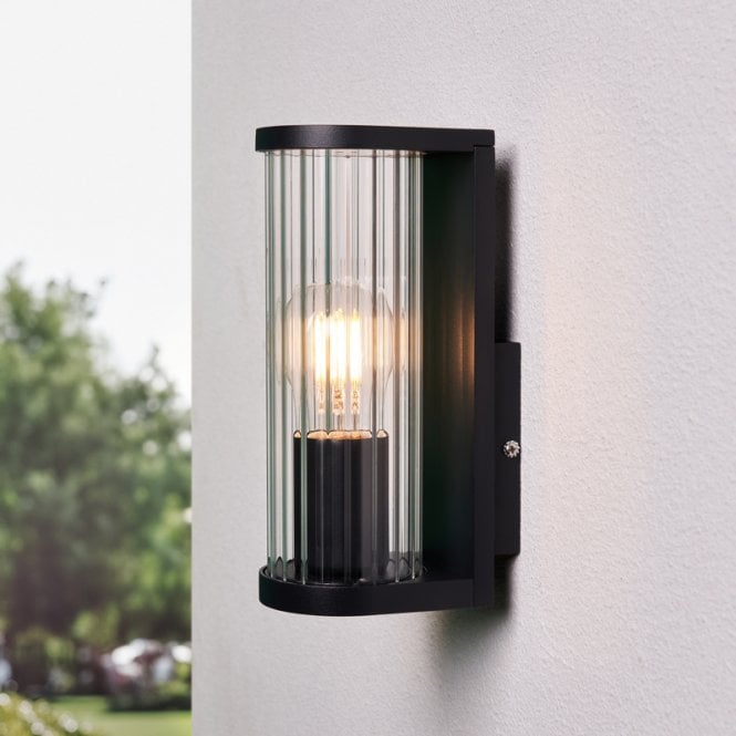 Forum Lighting Akuma Glass Flush Wall Light - Black