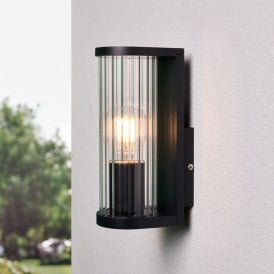Akuma Glass Flush Wall Light - Black