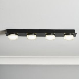 Amalfi LED 4 Light Spotlight Bar - Matt Black