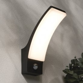 Batsu LED Outdoor Wall Light with PIR Sensor - Black