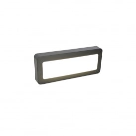 Breez LED Surface Mounted Outdoor Brick Wall Light In Anthracite Finish With Opal Diffuser