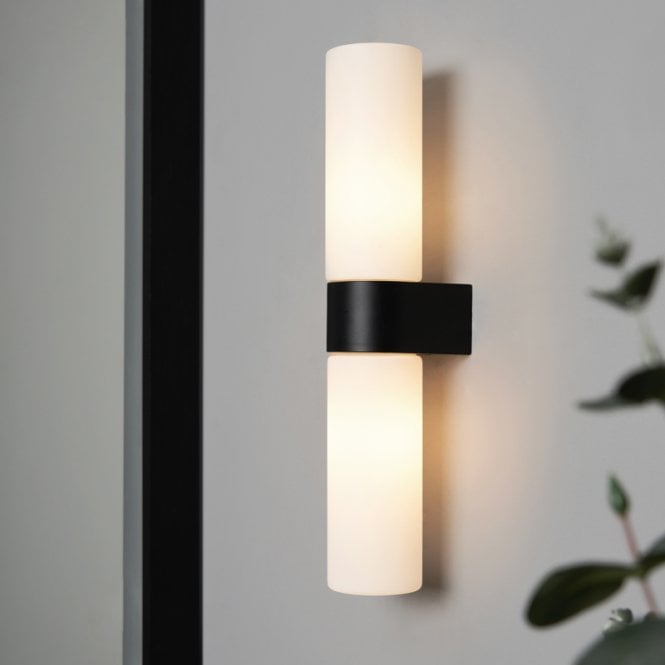 Forum Lighting Cuco Glass Twin Wall Light - Matt Black