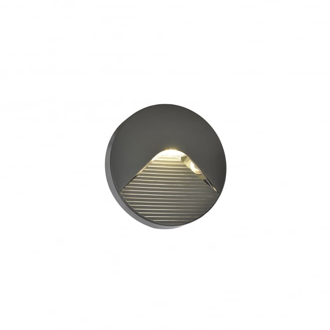 Forum Lighting CZ-29193 Breez LED Round Surface Mounted Outdoor Brick Wall Light In Anthracite Finish