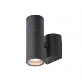 CZ-29320-BLK Coastal Islay 2 Light Outdoor Up & Down Wall Fitting in Black Finish