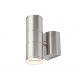 CZ-29320-SST Coastal Islay 2 Light Outdoor Up & Down Wall Fitting in Stainless Steel Finish