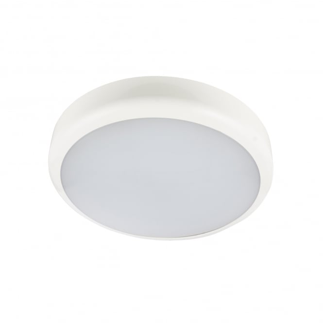 Forum Lighting ELA-28102-OPL Single Light LED Bulkhead Wall Or Ceiling Fitting In White Finish With Motion Sensor