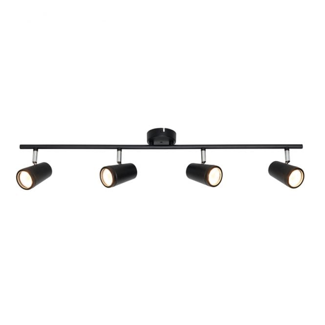 Forum Lighting Freya Glass 4 Light Spotlight Bar - Black