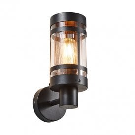 Forum Lighting Gada Single Light Outdoor Wall Fitting In Black & Brass Finish