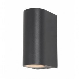 Isis 2 Light External Up and Down Wall Fixture in a Black Finish