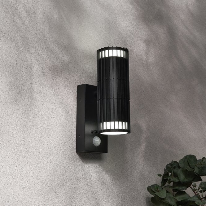 Forum Lighting Muto Outdoor Up & Down Wall Light with PIR Sensor - Black