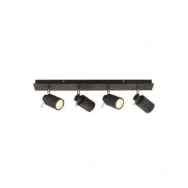 SPA-22560-MBLK Scorpius 4 Light Bathroom Spotlight Fitting in Matt Black Finish