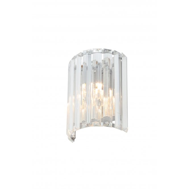 Forum Lighting SPA-33931-CHR Pegasi Single Light Bathroom Wall Fitting In Chrome And Crystal Finish