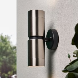 Yuki Outdoor Up & Down Wall Light - Stainless Steel