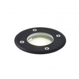 ZN-20965-BLK Pan Single Light Stainless Recessed Steel Walk Over Ground Light in Black Finish