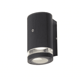 ZN-35686-BLK Helix Outdoor Single Light Wall Fitting in Black Finish with Dusk till Dawn Sensor