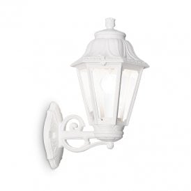 Fumagalli Anna Large Single Light Outdoor Wall Lantern in White Finish
