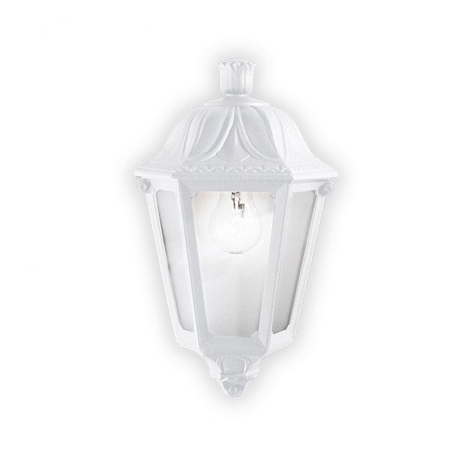 Fumagalli Anna Outdoor Small Half Wall Lantern in White Finish