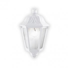 Fumagalli Anna Outdoor Small Half Wall Lantern in White Finish