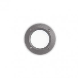 Fumagalli Leti Single Light Round Outdoor Recessed Wall Light In Grey Finish