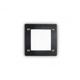 Fumagalli Leti Single Light Square Outdoor Recessed Wall Light In Black Finish