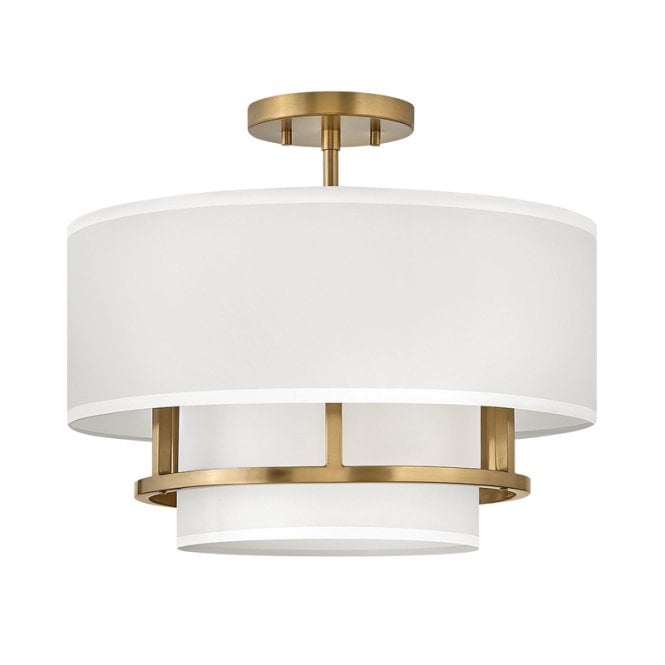 Hinkley  Graham 3 Light Ceiling Pendant In Brass Finish