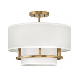 Hinkley Graham 3 Light Ceiling Pendant In Brass Finish