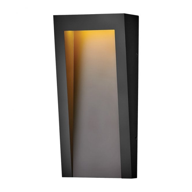 Hinkley Taper Medium LED Outdoor Wall Light in Textured Black Finish