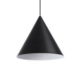 A-Line Single Light Large Ceiling Pendant in Black Finish