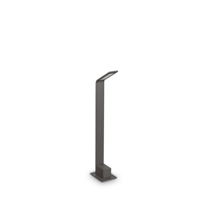 Ideal Lux Agos Cool White LED Outdoor Small Post Light In Anthracite Finish