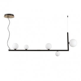 Birds 5 Light Bar Ceiling Pendant In Matt Black Finish