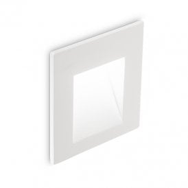 Bit 3000K LED Recessed Outdoor Wall Light in a White Finish