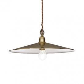 Cantina Single Light Ceiling Pendant in Antique Brass Finish