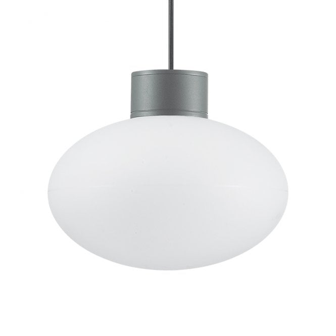 Ideal Lux Clio Single Light Outdoor Ceiling Porch Pendant in Anthracite Grey Finish