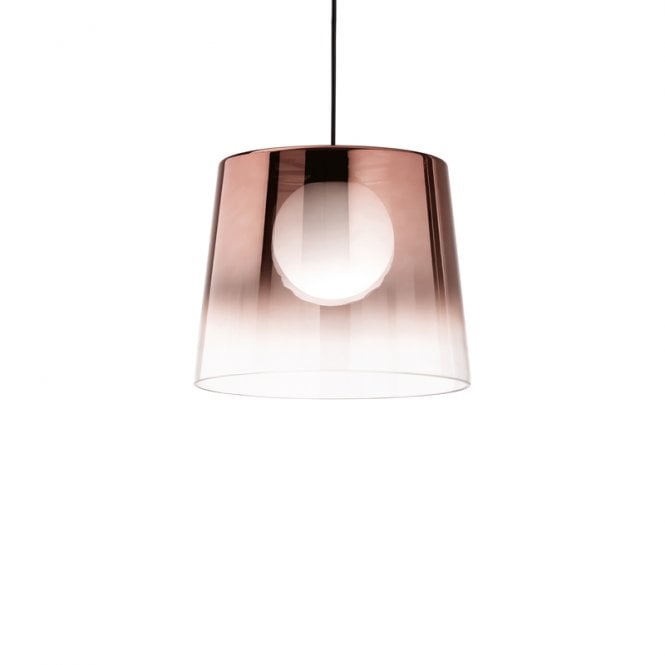Ideal Lux Fade Single Light Ceiling Pendant In Copper Finish