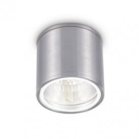 Gun Flush Outdoor Downlight in Aluminium Grey Finish