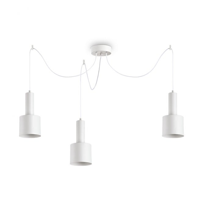 Ideal Lux Holly 3 Light Ceiling Pendant in White Finish