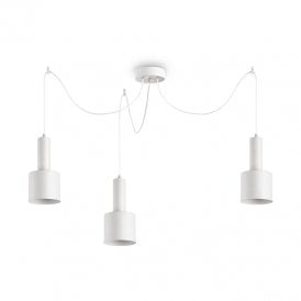 Holly 3 Light Ceiling Pendant in White Finish